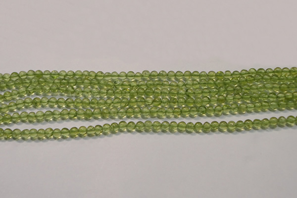 CPO101 15 inches 3mm round natural peridot beads wholesale