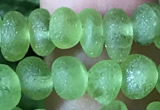 CPO120 15.5 inches 3*6mm nuggets matte peridot gemstone beads