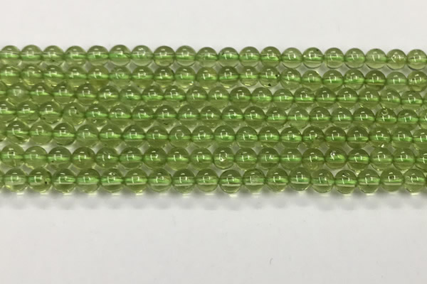 CPO133 15.5 inches 4mm round natural peridot beads wholesale