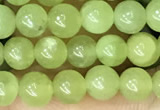 CPO43 15.5 inches 4mm round natural olivine gemstone beads