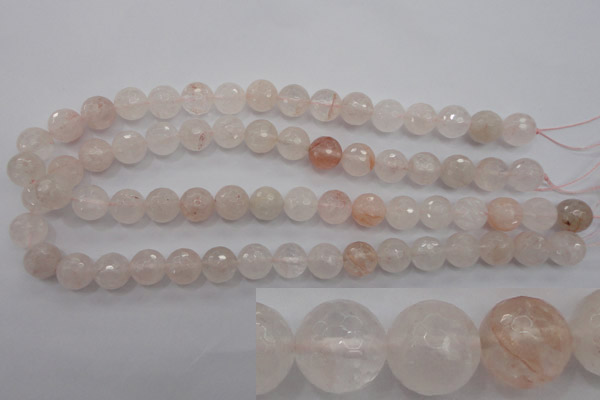 CPQ205 15.5 inches 12mm faceted round natural pink quartz beads