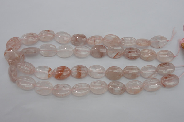 CPQ241 15.5 inches 15*20mm oval natural pink quartz beads
