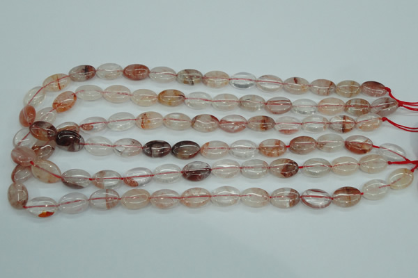 CPQ43 15.5 inches 10*14mm oval natural pink quartz beads