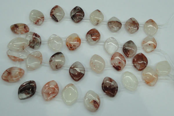 CPQ59 Top-drilled 18*25mm marquise natural pink quartz beads
