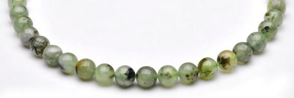 CPR03 AB grade natural prehnite 10mm round beads Wholesale