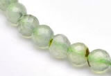 CPR05 A+ grade 8mm faceted round natural prehnite stone beads