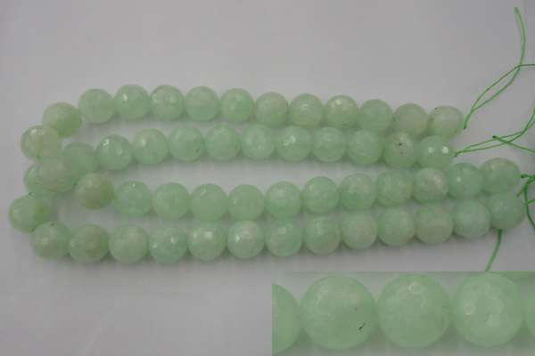 CPR116 15.5 inches 16mm faceted round natural prehnite beads wholesale