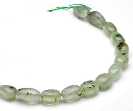 CPR17 A grade 10*18mm freeform natural Prehnite gemstone beads