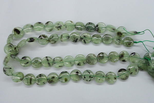 CPR214 15.5 inches 16mm flat round natural prehnite beads wholesale