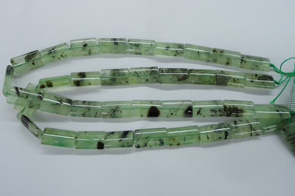 CPR245 15.5 inches 12*22mm flat tube natural prehnite beads wholesale