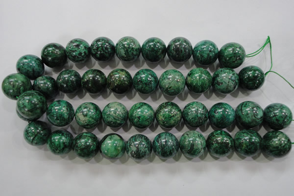 CPT211 15.5 inches 20mm round green picture jasper beads