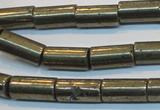CPY129 15.5 inches 8*16mm tube pyrite gemstone beads wholesale