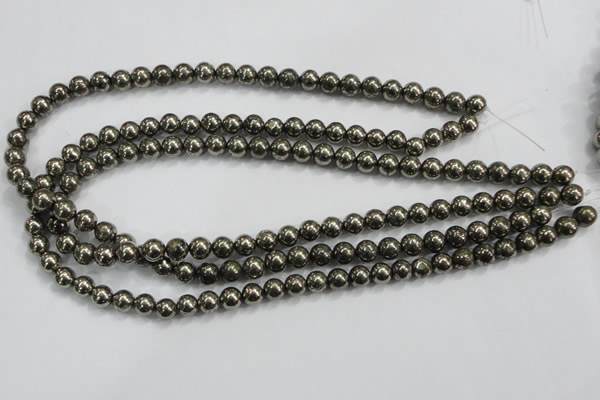 CPY24 16 inches 12mm round pyrite gemstone beads wholesale