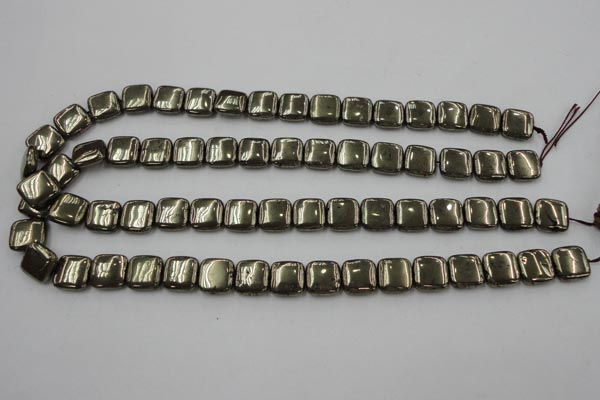 CPY251 15.5 inches 12*12mm square pyrite gemstone beads wholesale
