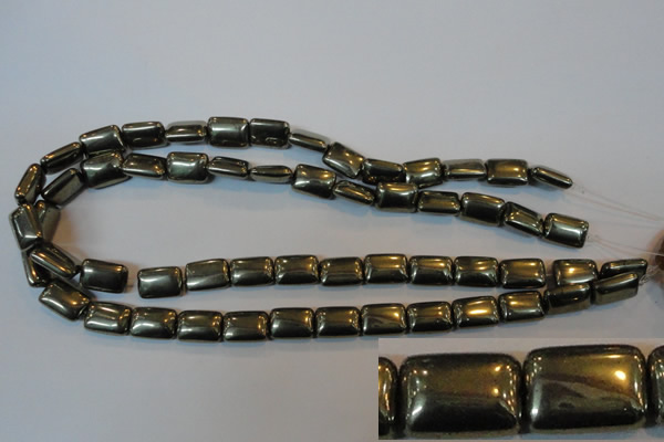 CPY321 15.5 inches 10*14mm rectangle pyrite gemstone beads wholesale