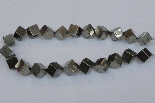 CPY359 15.5 inches 12*12mm cube pyrite gemstone beads