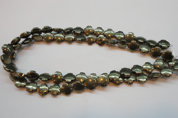 CPY373 15 inches 12*12mm cross pyrite gemstone beads