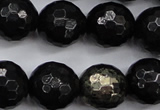 CPY504 15.5 inches 12mm faceted round natural chalcopyrite beads