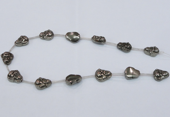 CPY564 15.5 inches 13*18mm buddha pyrite gemstone beads