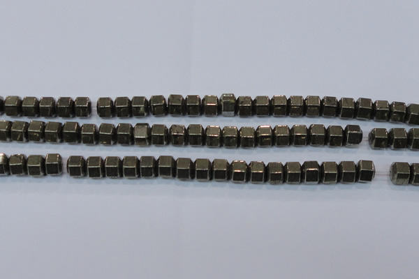 CPY618 15.5 inches 9*10mm pyrite gemstone beads
