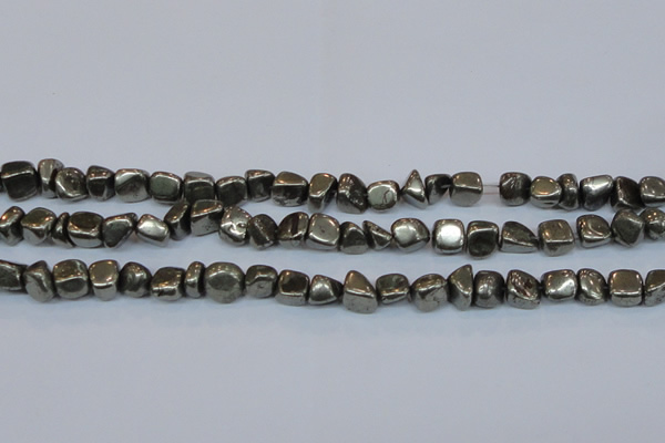 CPY622 15.5 inches 5*8mm - 6*10mm nuggets pyrite gemstone beads