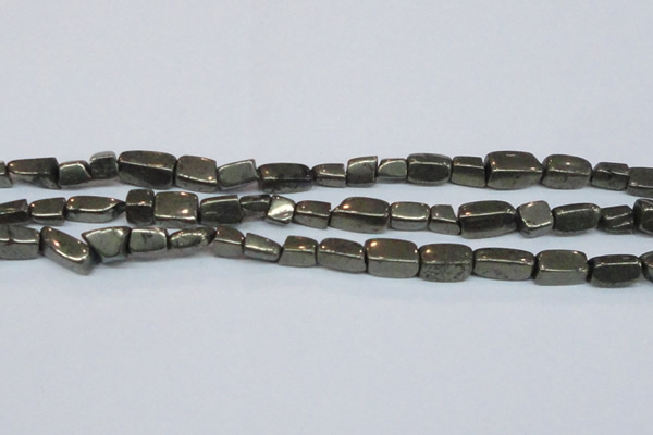 CPY624 15.5 inches 6*8mm - 8*14mm nuggets pyrite gemstone beads