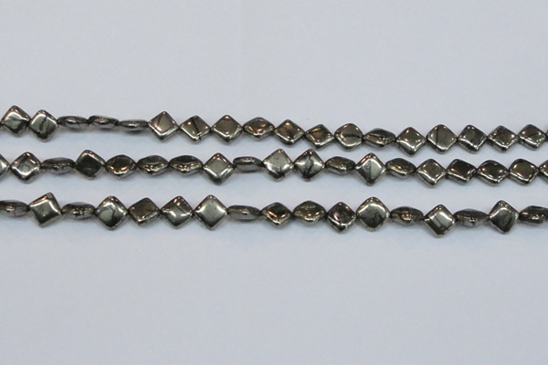 CPY647 15.5 inches 8*8mm diamond pyrite gemstone beads wholesale