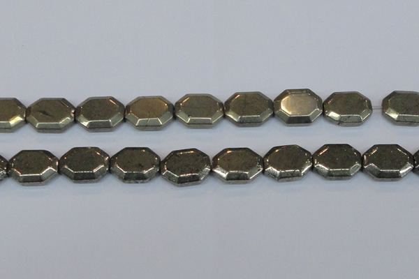 CPY655 15.5 inches 15*20mm octagonal pyrite gemstone beads