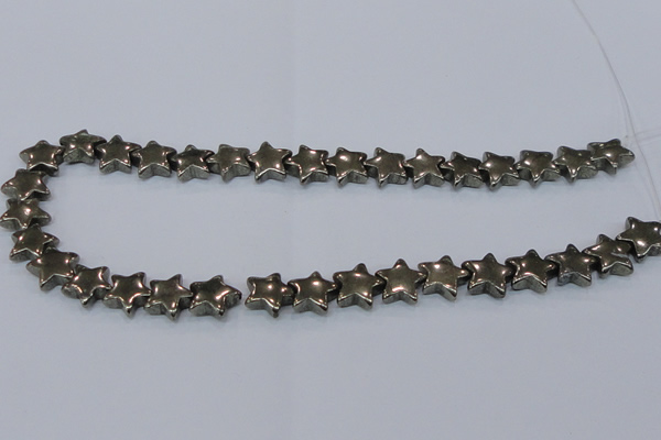 CPY659 15.5 inches 14*14mm star pyrite gemstone beads