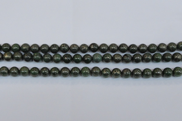CPY763 15.5 inches 10mm round pyrite gemstone beads wholesale