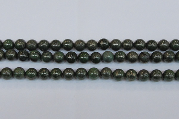 CPY765 15.5 inches 14mm round pyrite gemstone beads wholesale