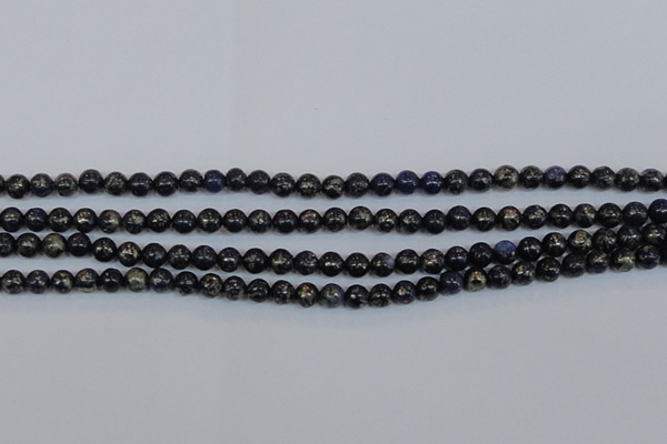 CPY771 15.5 inches 6mm round pyrite gemstone beads wholesale