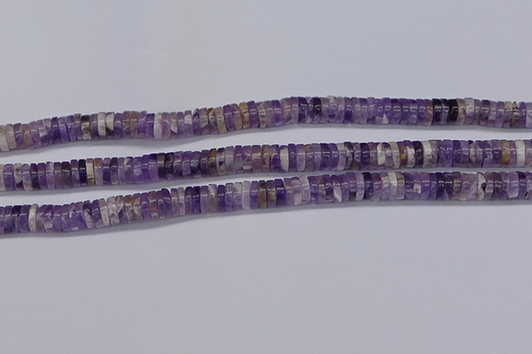 CRB1007 15.5 inches 2*6mm heishi dogtooth amethyst beads wholesale