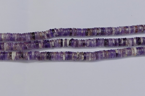 CRB1008 15.5 inches 2*7mm heishi dogtooth amethyst beads wholesale