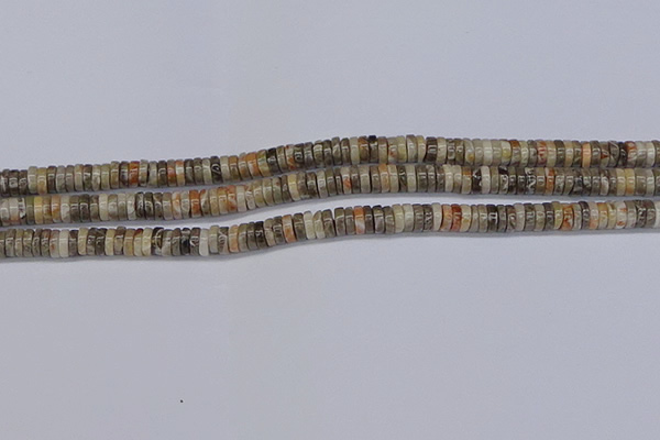 CRB1010 15.5 inches 2*4mm heishi chrysanthemum agate beads