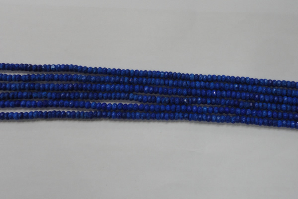 CRB106 15.5 inches 2.5*4mm faceted rondelle dyed turquoise beads