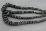 CRB1114 15.5 inches 5*8mm - 9*18mm rondelle labradorite beads