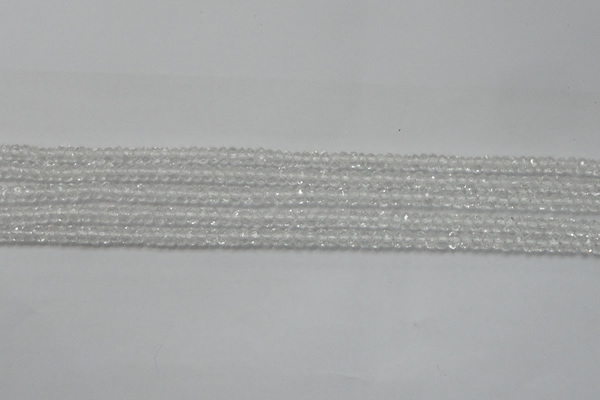 CRB112 15.5 inches 2.5*4mm faceted rondelle white crystal beads