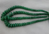 CRB1127 15.5 inches 5*8mm - 9*18mm faceted rondelle green aventurine beads
