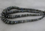 CRB1134 15.5 inches 5*8mm - 9*18mm faceted rondelle labradorite beads