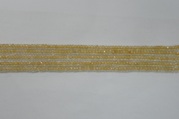 CRB114 15.5 inches 3*4.5mm faceted rondelle citrine gemstone beads