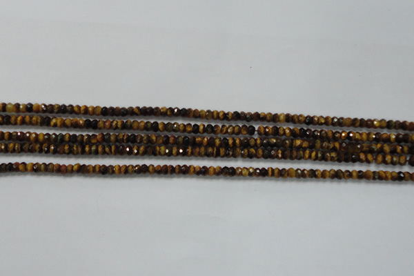 CRB116 15.5 inches 3*5mm faceted rondelle yellow tiger eye beads