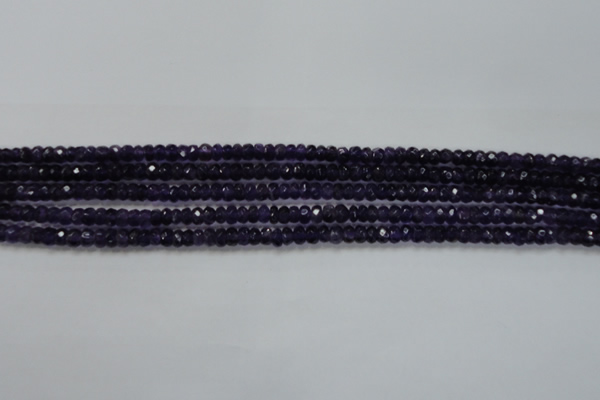 CRB121 15.5 inches 4*6mm faceted rondelle amethyst beads