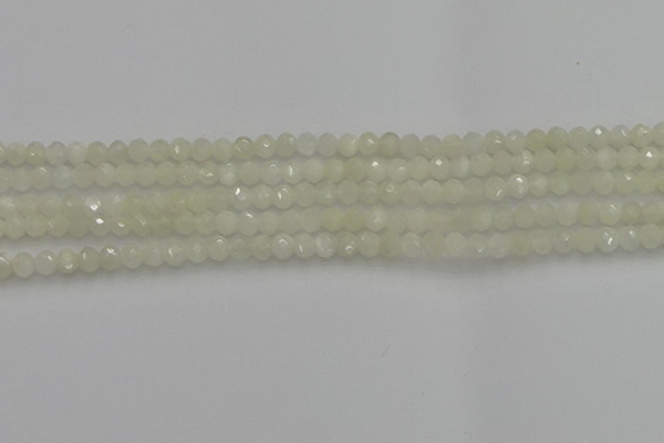 CRB1211 15.5 inches 4*6mm faceted rondelle white moonstone beads