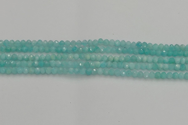 CRB1216 15.5 inches 4*6mm faceted rondelle amazonite beads