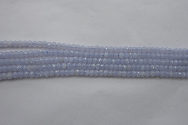 CRB123 15.5 inches 2.5*4mm faceted rondelle blue lace agate beads