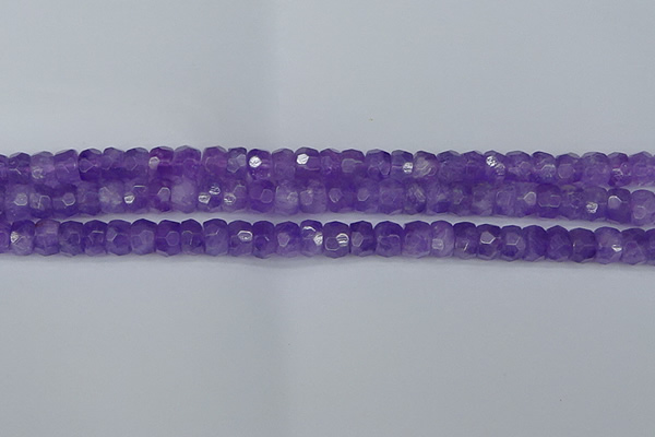 CRB1275 15.5 inches 5*8mm faceted rondelle lavender amethyst beads