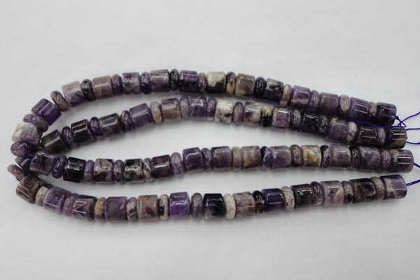 CRB130 15.5 inches 6*12mm & 10*12mm rondelle dogtooth amethyst beads