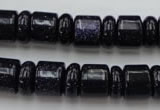 CRB132 15.5 inches 6*12mm & 10*12mm rondelle blue goldstone beads