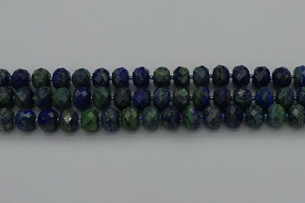 CRB1454 15.5 inches 8*10mm faceted rondelle chrysocolla beads